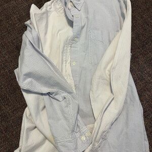Bill Blass Light Blue Checkered Button Down Shirt
